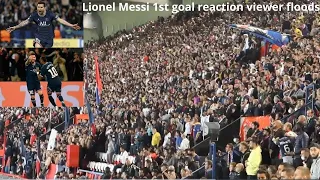 The Moment of Lionel Messi  Scored his 1st goal for PSG viewers reaction