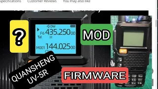 NEW - QUANSHENG UV-5R , - UV-K5 MOD FIRMWARE !!!