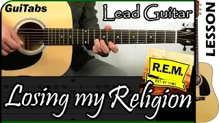 How to play LOSING MY RELIGION ✝ [Intro, Riff] - R.E.M. / GUITAR Lesson 🎸 / GuiTabs #051 B