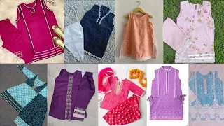 Baby girl kurta design / baby girl dress design with lace / latest baby girl kurta design 2024