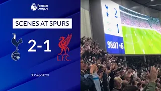 SCENES AT TOTTENHAM - Fans Sing After Spurs Win 2-1 Against Liverpool! What it’s like when we scored