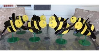 Making Bee Whirligigs For The Garden