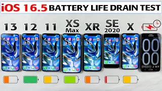 iOS 16.5 Battery Life Drain Test - iPhone 13 vs iPhone 12 vs 11 vs XS Max vs XR vs SE 2020 vs X 🪫