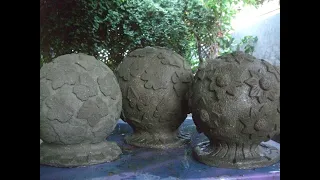 декоративные шары из бетона своими руками / DIY decorative concrete balls