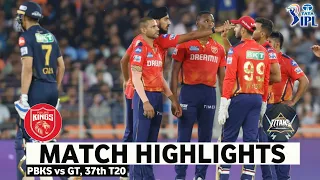 Punjab Kings Vs Gujarat Titans IPL 37th Match Highlights 2024 | GT vs PBKS IPL 2024 Highlights