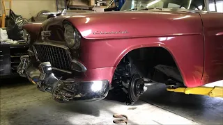 55 Chevy Adding a Front Sway Bar and Spring Replacement