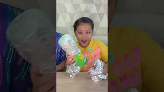 Top 2: Surprises in Aluminum Foil😂Funny Challenge #shorts #funny #tiktok