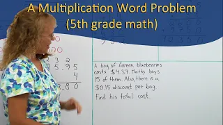 A multiplication word problem (discount) - 5th grade math