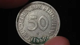Old 50 Pfennig Coin of Germany