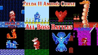 Zelda II Amida's Curse - All Boss Battles (Zelda II The Adventure Of Link)