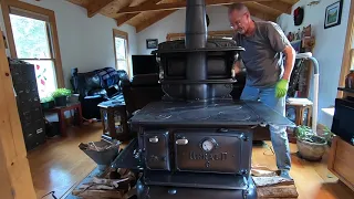 Antique Wood Cookstove Blackening and Polishing