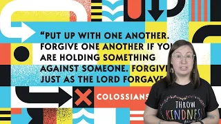 March Memory Verse- Colossians 3:13 NIRV