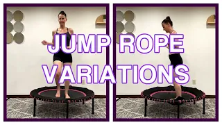 Trampoline Beginner "JUMP ROPE" Exercise Variations Using The The Leaps And Rebounds Rebounder