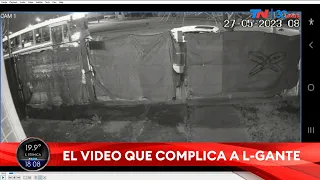 El video de una cámara de seguridad que complica a L-Gante