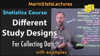 Study Designs (Cross-sectional, Case-control, Cohort) | Statistics Tutorial | MarinStatsLectures