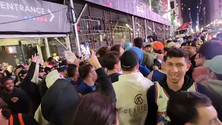 Knicks Fans Celebrate Game 2 win vs. Miami outside MSG