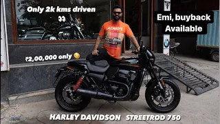 Preowned Harley Davidson Streetrod 750 | For 2 lakhs only | FOR SALE | EMI, Buyback Available | ABBI