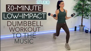 30-MINUTE LOW-IMPACT FULL BODY STRENGTH WORKOUT TO THE MUSIC / With Dumbbells