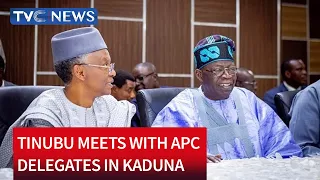 (WATCH VIDEO) Bola Tinubu Meets With APC Delegates in Kaduna