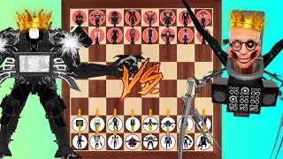Skibidi Toilet Tournament | Team White TRI Titan vs Team Scientist Upgraded on chess board
