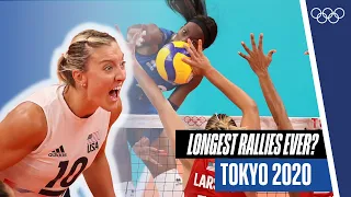Longest volleyball rallies at Tokyo 2020! 🏐🤯