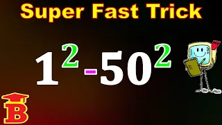 1 to 50 all Square Numbers Trick (Be Human Computer)