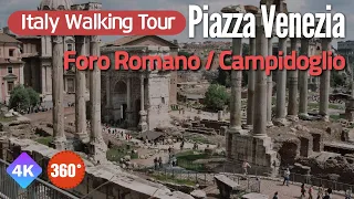 Explore Ancient Rome: 10-minute Power Walk Through Forum Romanum! | Italy | 3D Video