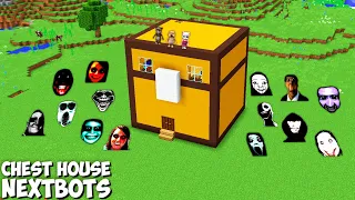 SURVIVAL in the CHEST HOUSE with JEFF THE KILLER OBUNGA AND 100 NEXTBOTS in Minecraft