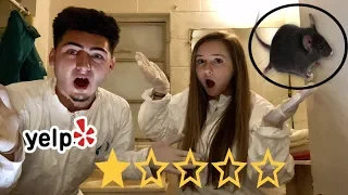 Staying at the WORST REVIEWED HOTEL in My City (1 STAR) not clickbait