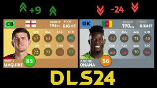 DLS 24 | PLAYERS THEY PLAY THEIR COUNTRY VS CLUB BASE THIRE CURRENT FORM | DREAM LEAGUE SOCCER 2024