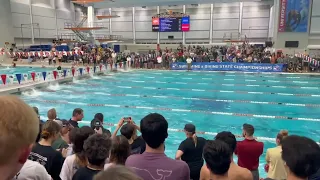 Sonny Wang out touches Scholl to win 100 Free with 43.38 | 100 Free A Final | 2022 UIL 6A States
