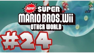 New Super Mario Bros. Wii Other World - 100% Co-op Walkthrough Part 24