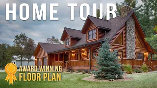 Tour A 2000 Square Feet Award Winning Log Home! Part 2