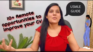 Remote Opportunities to improve your CV for USMLE| 10+ ways to improve your ERAS profile|