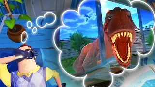 GETTING EATEN BY A T-REX IN HELLO NEIGHBOR'S DREAM!? | Escape Your Dreams!