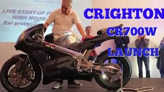 Crighton CR700W Superbike world launch event with start up