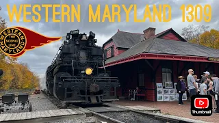 Western Maryland scenic Railroad 1309: Mountain thunder experience!