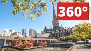 360 video: View of St Patrick's Cathedral, Melbourne, Australia