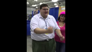 Real Life Peter Griffin and Meg (Ivy Doomkitty) at #doACBC cosplay Family Guy in-character