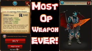 AQ3D Oblivion Blade Of Nulgath Is Level 100??!! Most Op Weapon EVER! AdventureQuest 3D