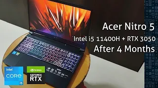 Acer Nitro 5 i5 11th + RTX 3050 After 4 Months |  Pros & Cons 4 Months Later | Good for Long Run ??