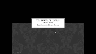 Tenets of Liberal Humanism