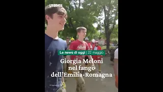 Giorgia Meloni nel fango dell’Emilia-Romagna