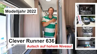 Clever Runner 636, Kastenwagen, Modelljahr 2022 |  Roomtour & Vorstellung und stecken bleiben🙄