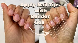 HOW TO APPLY NAIL TIPS USING BUILDER GEL | Hubba Bubba Inspired Nails