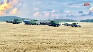 5 John Deere S790 Combines Race The Rain in Wheat Harvest 19