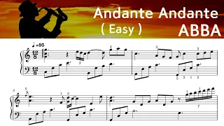 Andante Andante  /Easy Piano Sheet Music / ABBA   / by SangHeart Play