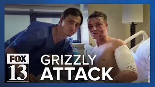 Pair of college wrestlers from Utah & Wyoming recall harrowing grizzly bear attack