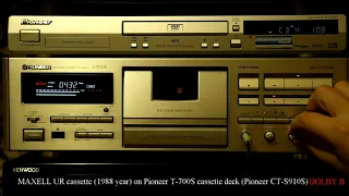 Compact cassette MAXELL UR (1988 year) on Pioneer T-700S cassette deck