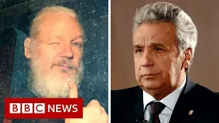 'Assange smeared faeces in Ecuador embassy,' says president - BBC News